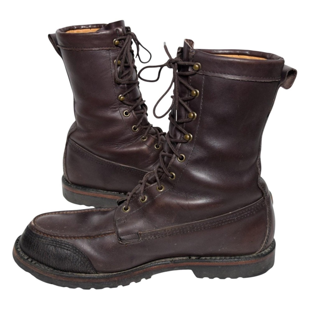 Orvis Matterhorn Upland Hunting Boots Mens 13 D Brown Leather Vibram Made In USA - Picture 6 of 11